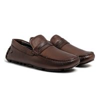 Mocassim Drive Laroche Bali em Couro - Café