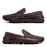 Mocassim Drive Laroche Bali em Couro - Café