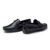 Mocassim Masculino Bolonha Em Couro - Preto