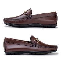 Mocassim Masculino Bolonha Em Couro - Havana