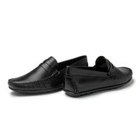 Mocassim Masculino Bolonha Em Couro - Preto