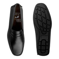 Mocassim Masculino Bolonha Em Couro - Preto