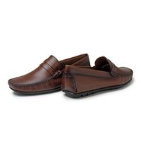 Mocassim Masculino Bolonha Em Couro - Whisky