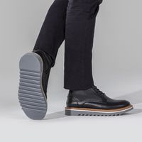 Sapato Casual Bolt Em Couro Legitimo - Preto