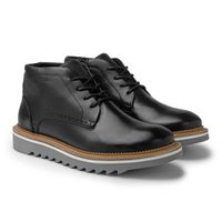 Sapato Casual Bolt Em Couro Legitimo - Preto