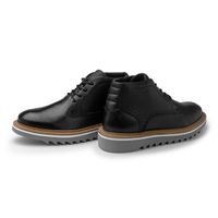 Sapato Casual Bolt Em Couro Legitimo - Preto