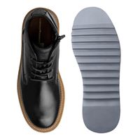 Sapato Casual Bolt Em Couro Legitimo - Preto