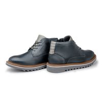 Sapato Casual Bolt Em Couro Legitimo - Marinho E L