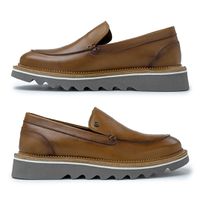 Sapato Casual Bolt Em Couro Legitimo - Whisky