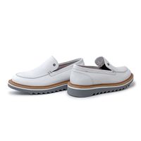 Sapato Casual Bolt Em Couro Legitimo - Branco Alvejado E L
