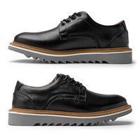 Sapato Casual Bolt Em Couro Legitimo - Preto