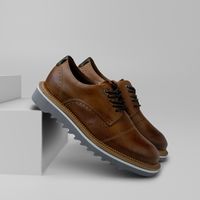 Sapato Casual Bolt Em Couro Legitimo - Whisky