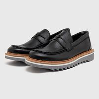 Loafer Masculino Casual Laroche Bolt Em Couro - Preto