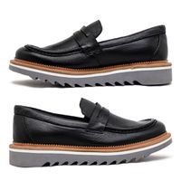 Loafer Masculino Casual Laroche Bolt Em Couro - Preto