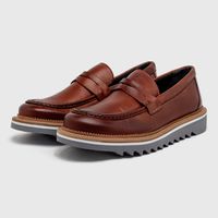 Loafer Masculino Casual Laroche Bolt Em Couro - Brown
