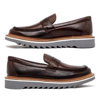 Loafer Masculino Casual Laroche Bolt Em Couro - Café