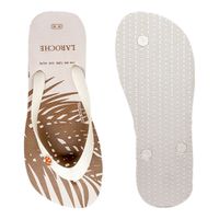 Chinelo Laroche Cairo Folhas - Tira Branca