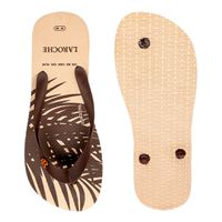 Chinelo Laroche Cairo Folhas - Tira Marrom