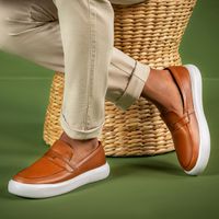 Slip On Loafer Cell em Couro - Whisky
