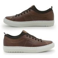 Sapatenis em Couro Casual Masculino Connect - Marrom