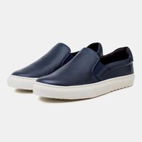 Slip On Masculino Connect em Couro - Marinho E L