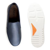 Slip On Masculino Connect em Couro - Marinho E L
