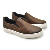 Slip On Masculino Connect em Couro - Chocolate