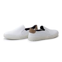 Slip On Masculino Connect em Couro - Branco Alvejado E L