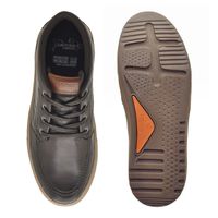 Sapatênis Casual Masculino Connect em Couro - Café