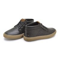 Sapatênis Casual Masculino Connect em Couro - Preto