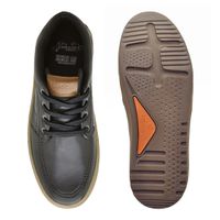 Sapatênis Casual Masculino Connect em Couro - Preto