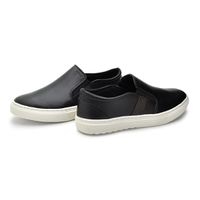 Slip On Masculino Connect em Couro - Preto
