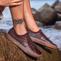 Sapatenis em Couro Casual Masculino Connect - Café