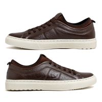 Sapatenis em Couro Casual Masculino Connect - Marrom E L