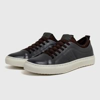Sapatenis em Couro Casual Masculino Connect - Cinza E L