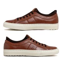 Sapatenis em Couro Casual Masculino Connect - Havana E L