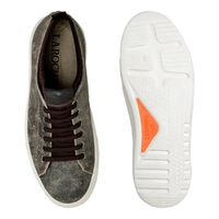 Sapatenis em Couro Casual Masculino Connect - Craquelado Cinza E L