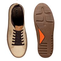 Sapatenis em Couro Casual Masculino Connect - Taupe Creme E L