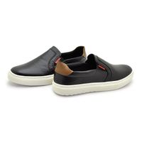 Slip On Iate Masculino Connect em Couro - Preto