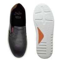 Slip On Iate Masculino Connect em Couro - Preto