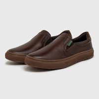 Slip On Iate Masculino Connect em Couro - Café
