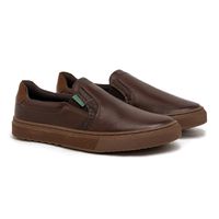 Slip On Iate Masculino Connect em Couro - Café