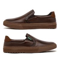 Slip On Iate Masculino Connect em Couro - Café