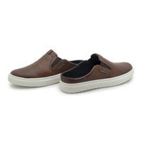 Mule Masculino Connect em Couro - Brown