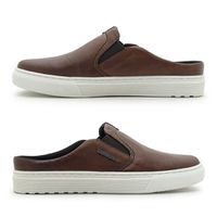 Mule Masculino Connect em Couro - Brown