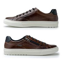Sapatenis em Couro Casual Masculino Connect - Chocolate