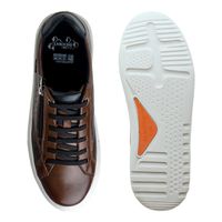 Sapatenis em Couro Casual Masculino Connect - Chocolate