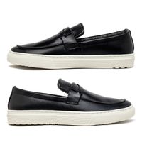 Slip On Loafer Laroche Connect em Couro - Preto
