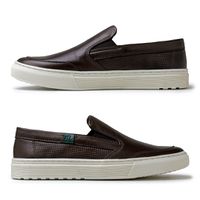 Slip On Yate Masculino Connect em Couro - Café
