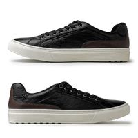 Sapatenis Casual Connect em Couro - Preto